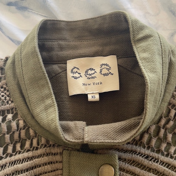 Sea New York Sz XS Baja Lace Military Jacket Army Green - Picture 6 of 14